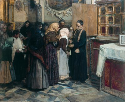Het Relikwie Kussen door Joaquín Sorolla
